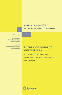 Couverture de l’ouvrage Theory of Sobolev Multipliers