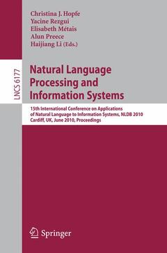 Cover of the book Natural Language Processing and Information Systems