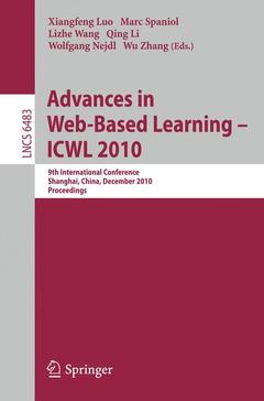 Cover of the book Advances in Web-Based Learning - ICWL 2010