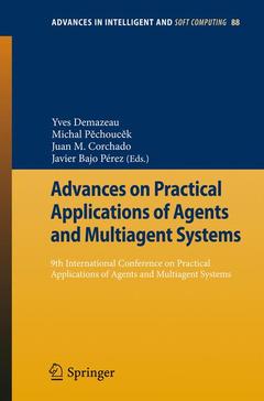 Couverture de l’ouvrage Advances on Practical Applications of Agents and Multiagent Systems