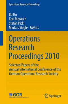 Couverture de l’ouvrage Operations Research Proceedings 2010