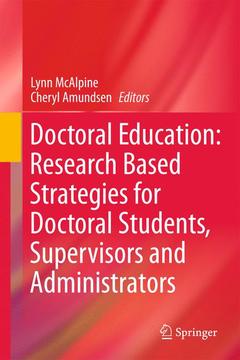 Couverture de l’ouvrage Doctoral Education: Research-Based Strategies for Doctoral Students, Supervisors and Administrators