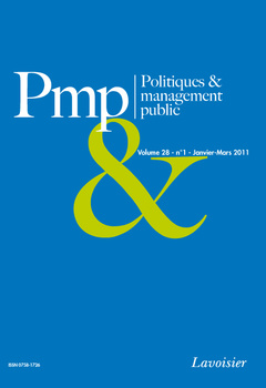 Couverture de l’ouvrage Politiques & management public Volume 28 N° 1 - Janvier-Mars 2011 Dossier Marché et santé