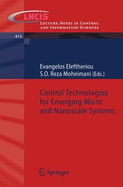 Couverture de l’ouvrage Control Technologies for Emerging Micro and Nanoscale Systems
