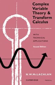 Couverture de l’ouvrage Complex Variable Theory and Transform Calculus