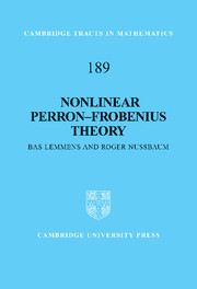 Couverture de l’ouvrage Nonlinear Perron–Frobenius Theory