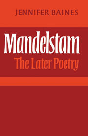 Couverture de l’ouvrage Mandelstam