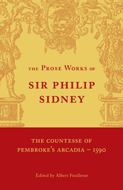Couverture de l’ouvrage The Countesse of Pembroke's 'Arcadia': Volume 1