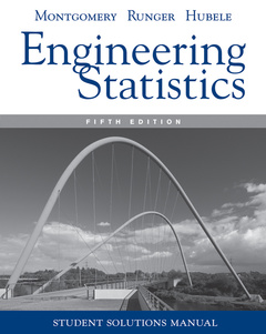 Couverture de l’ouvrage Manual Engineering Statistics, 5e Student Solutions