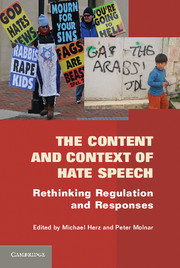 Couverture de l’ouvrage The Content and Context of Hate Speech