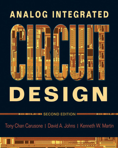 Cover of the book Analog Integrated Circuit Design
