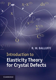 Couverture de l’ouvrage Introduction to Elasticity Theory for Crystal Defects