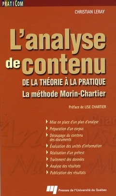 Cover of the book L'analyse de contenu