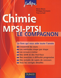 Couverture de l’ouvrage Chimie MPSI-PTSI. Le compagnon (J'intègre)