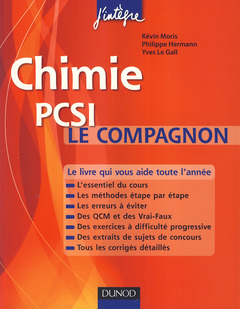 Couverture de l’ouvrage Chimie PCSI. Le compagnon (J'intègre)