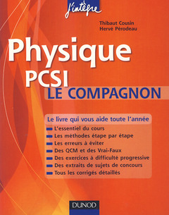 Couverture de l’ouvrage Physique PCSI. Le compagnon (J'intègre)
