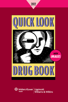 Couverture de l’ouvrage Quick look drug book 2012