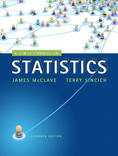 Couverture de l’ouvrage A first course in statistics (11st ed )