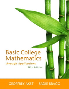Couverture de l’ouvrage Basic college mathematics through applications (5th ed )
