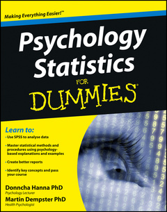 Couverture de l’ouvrage Psychology Statistics For Dummies