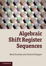 Couverture de l’ouvrage Algebraic Shift Register Sequences