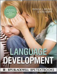 Couverture de l’ouvrage Language development (series: bps textbooks in psychology) (paperback)