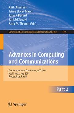 Couverture de l’ouvrage Advances in Computing and Communications, Part III