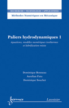 Couverture de l’ouvrage Paliers hydrodynamiques 1