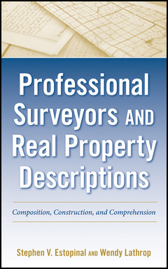 Couverture de l’ouvrage Professional Surveyors and Real Property Descriptions