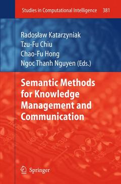 Couverture de l’ouvrage Semantic Methods for Knowledge Management and Communication
