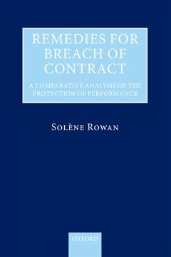 Couverture de l’ouvrage Remedies for Breach of Contract