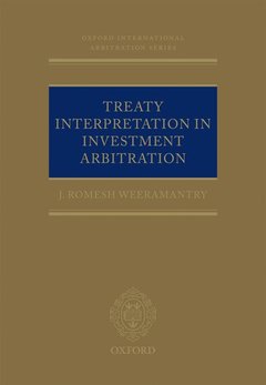 Couverture de l’ouvrage Treaty Interpretation in Investment Arbitration