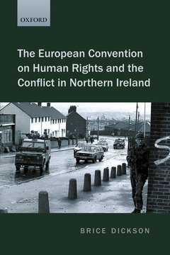 Couverture de l’ouvrage The European Convention on Human Rights and the Conflict in Northern Ireland
