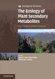 Couverture de l’ouvrage The Ecology of Plant Secondary Metabolites