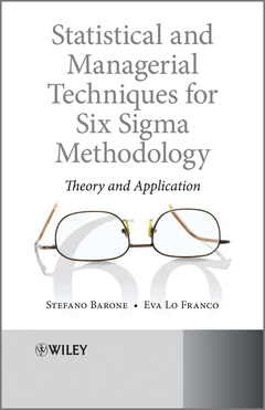 Cover of the book Statistical and managerial techniques for Six Sigma methodology: theory and application