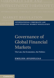 Couverture de l’ouvrage Governance of Global Financial Markets