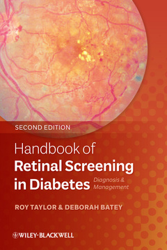 Couverture de l’ouvrage Handbook of retinal screening in diabetes: diagnosis and management