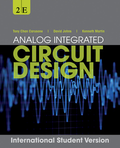 Couverture de l’ouvrage Analog integrated circuit design