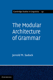 Couverture de l’ouvrage The Modular Architecture of Grammar