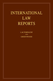 Couverture de l’ouvrage International Law Reports: Volume 146