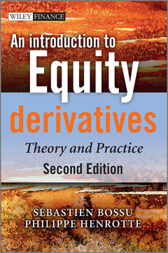 Cover of the book An introduction to equity derivatives: theory and practice (hardback)