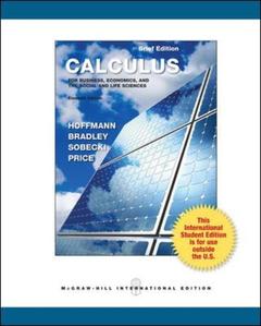 Cover of the book Calculus for business, economics, and the social and life sciences, brief version