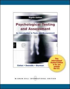Couverture de l’ouvrage Psychological testing and assessment
