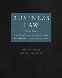 Couverture de l’ouvrage Business law