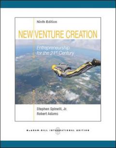 Couverture de l’ouvrage New venture creation