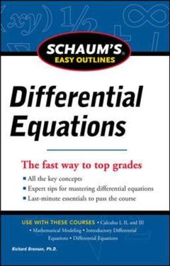 Couverture de l’ouvrage Schaum's easy outline of differential equations, revised edition (series: schaum's easy outlines)