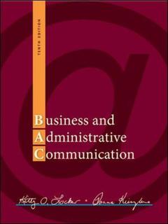 Couverture de l’ouvrage Business and administrative communication