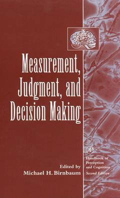 Couverture de l’ouvrage Measurement, Judgment, and Decision Making