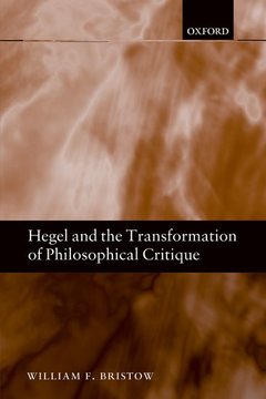 Couverture de l’ouvrage Hegel and the Transformation of Philosophical Critique