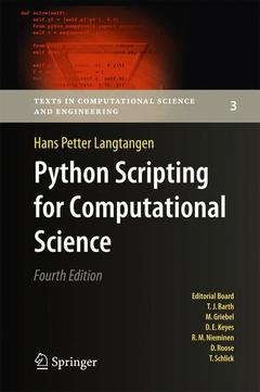 Cover of the book Python scripting for computational science (Texts in computational science and engineering, Vol. 3)